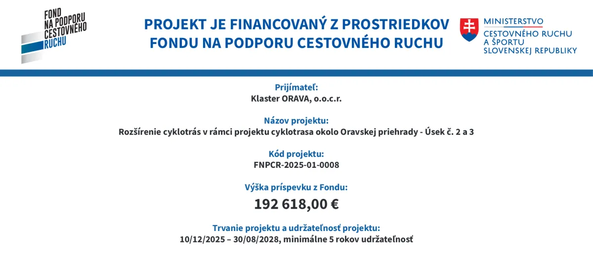 Orava pripravuje novú cyklotrasu – vzniká projektová dokumentácia s podporou Fondu na podporu cestovného ruchu