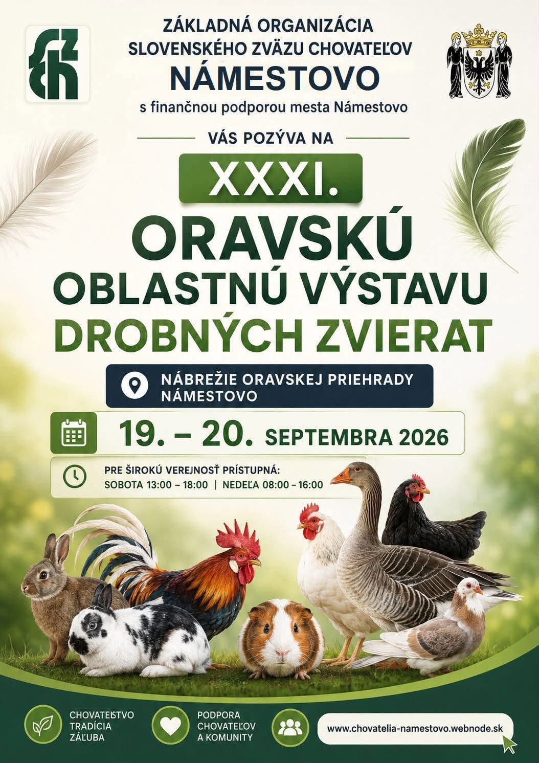 XXXI. Oravskú oblastnú výstavu drobných zvierat