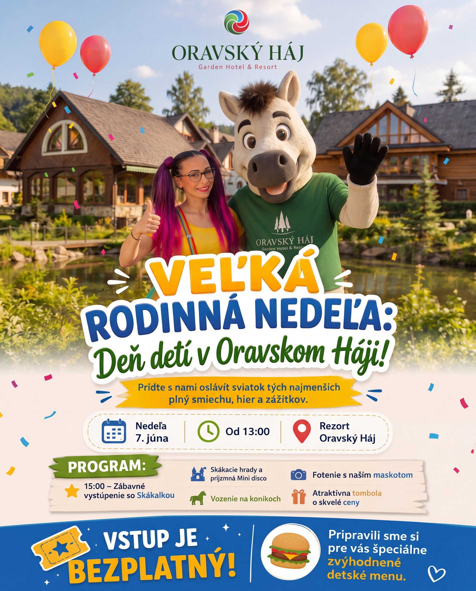 Veľká rodinná nedeľa: Deň detí v Oravskom háji