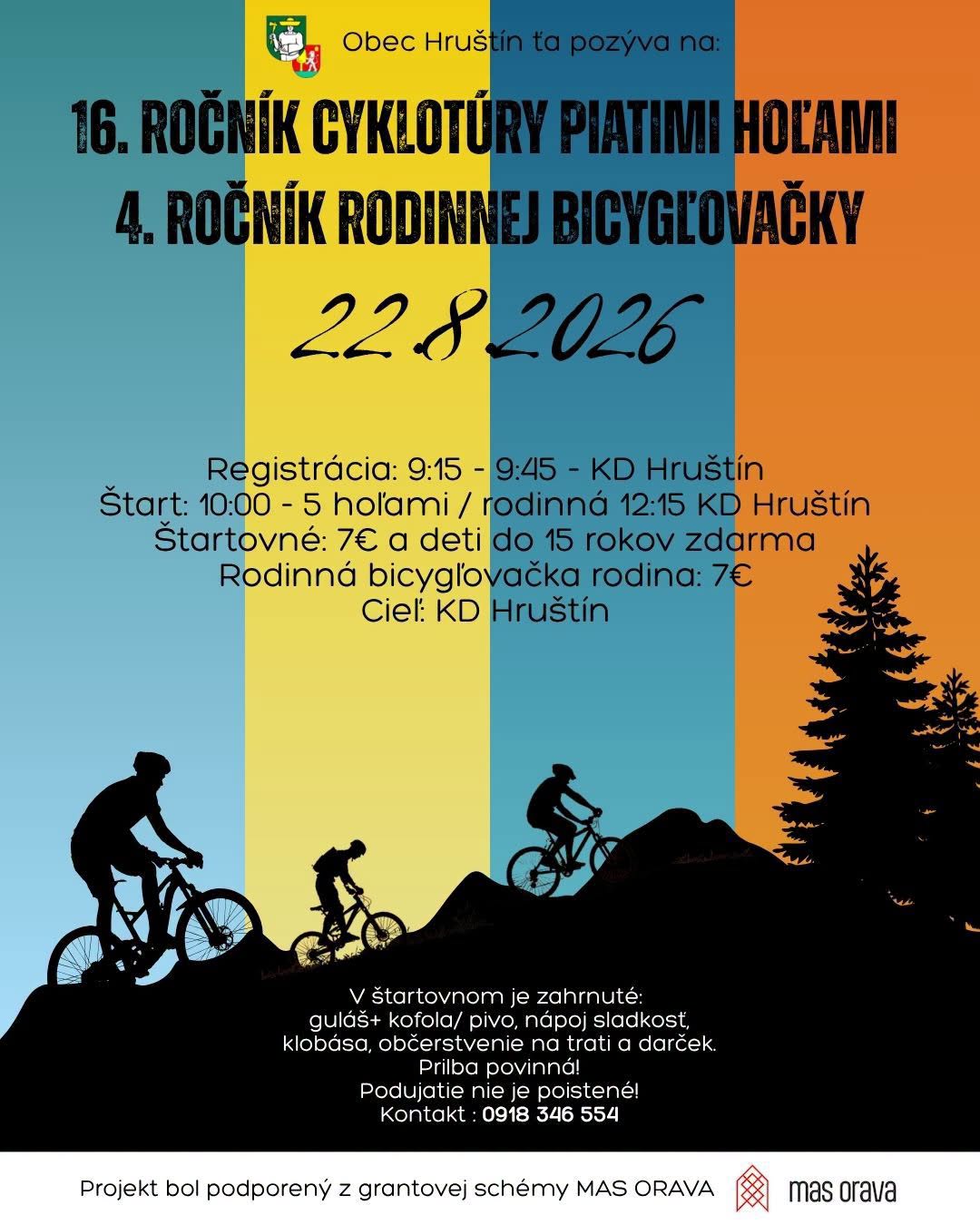 16. ročník cyklotúry piatimi hoľami a 4. ročník rodinnej bicygľovačky