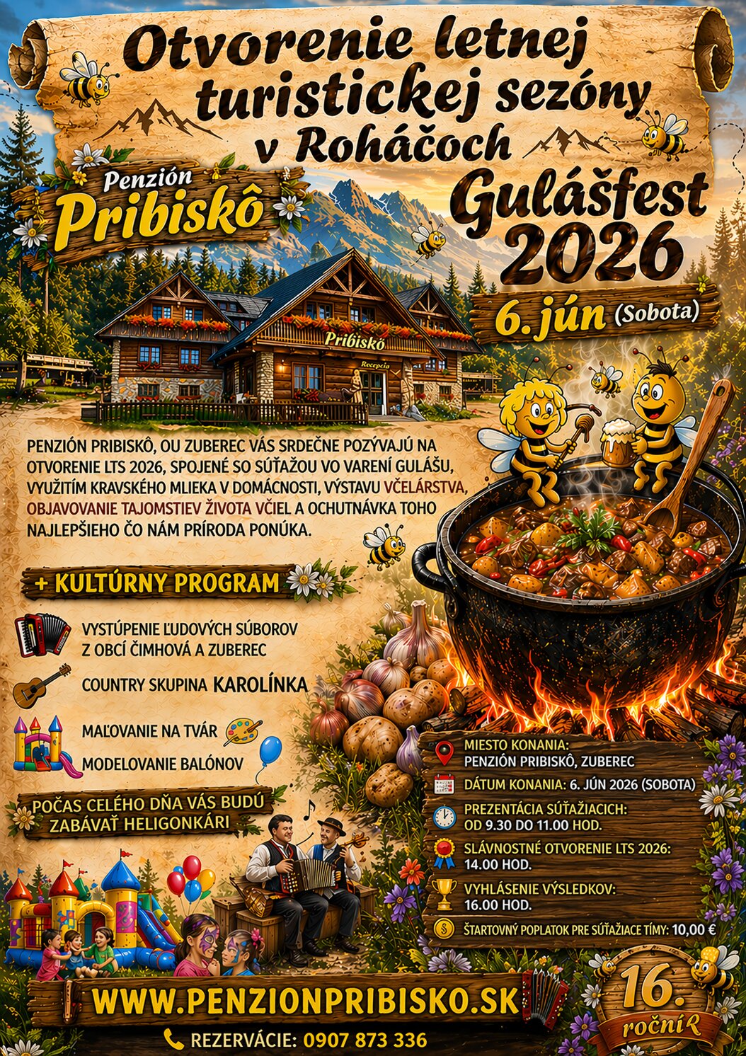 Otvorenie letnej turistickej sezóny v Roháčoch - Gulášfest 2026